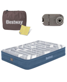 Матрац надувний Bestway 6712Y 203x152 см, синьо-сірий