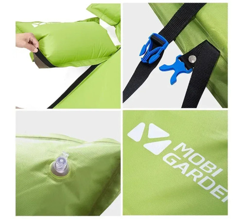 Килимок самонадувний тримісний Mobi Garden Aquarius NX20663006 30 мм, сірий