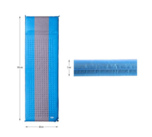 Самонадувний килимок NILS CAMP NC4340 сіро-блакитний