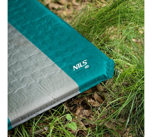 Килимок самонадувний NILS CAMP NC4340, 195 х 160 х 5 см - сіро-бірюзовий Килимок самонадувний NILS CAMP NC4340, 195 х 160 х 5 см - сіро-бірюзовий