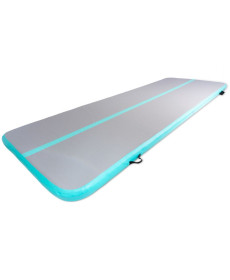 Мат гімнастичний надувний SPARTAN  AirTrack  300 x 100 х 10 см, сіро-бірюзовий