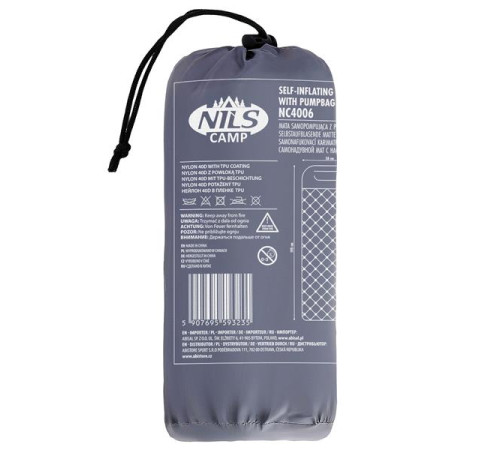 Килимок з насосом NILS CAMP NC4006, 190 х 58 х 5 см - сірий Килимок з насосом NILS CAMP NC4006, 190 х 58 х 5 см - сірий