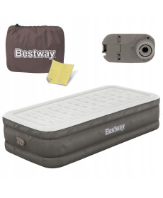 Матрац надуний Bestway 69048 з насосом 191 x 97 x 46 см, бежевий