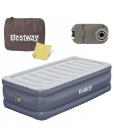 Матрац надувний Bestway 6713G з насосом 191 x 97 x 51 см, сірий