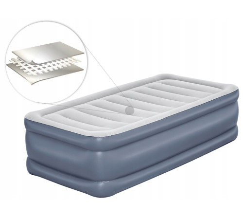 Матрац надувний Bestway 6713G з насосом 191 x 97 x 51 см, сірий