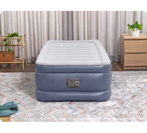 Матрац надувний Bestway 6713G з насосом 191 x 97 x 51 см, сірий