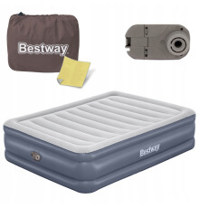 Матрац надувний Bestway 6713I з насосом 203 x 152 x 51 см, сірий