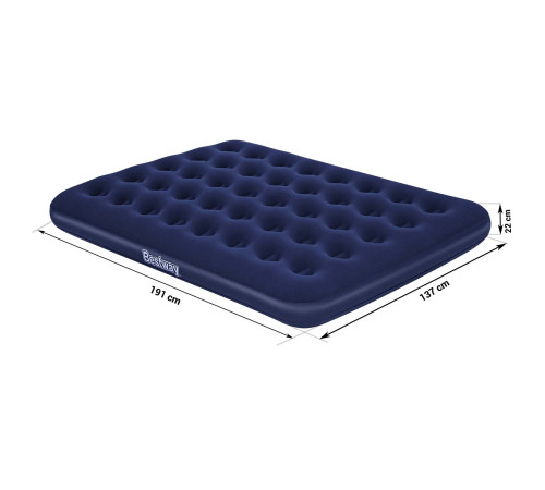 Матрац надувний Bestway 67002 з насосом 191x132 см, синій