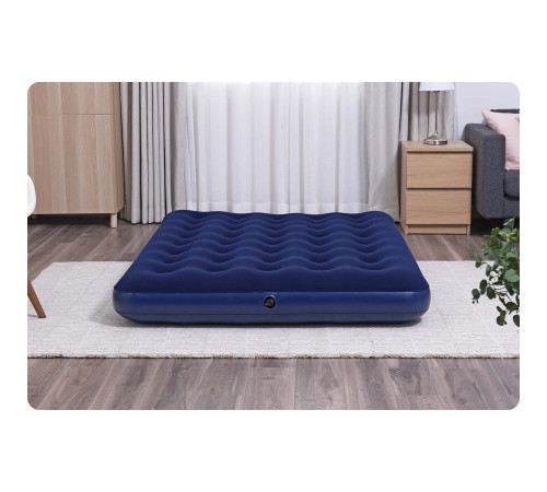 Матрац надувний Bestway 67002 з насосом 191x132 см, синій