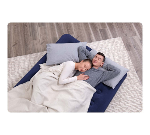Матрац надувний Bestway 67002 з насосом 191x132 см, синій