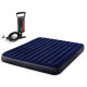 Матрац надувний INTEX 64755 з насосм 203 x 183 x 25 см, синій