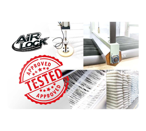 Матрац надувний INTEX 64448 з насосом 236 x 152 x 46 см, сірий