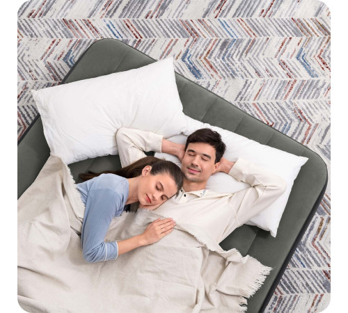 Матрац надувний Bestway 6713M 191x137 см, чорно-сірий