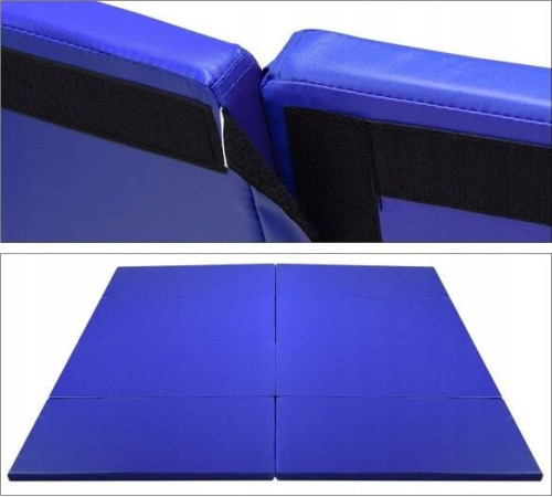 Гімнастичний матрац Costway 3 предмета SP37313 240 см x 120 см x 5 см синій Гімнастичний матрац Costway 3 предмета SP37313 240 см x 120 см x 5 см синій