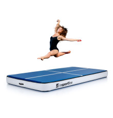 Килимок надувний гімнастичний inSPORTline Aircase 280x140 см, синьо-білий