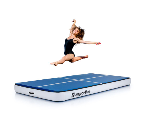 Килимок надувний гімнастичний inSPORTline Aircase 280x140 см, синьо-білий Килимок надувний гімнастичний inSPORTline Aircase 280x140 см, синьо-білий