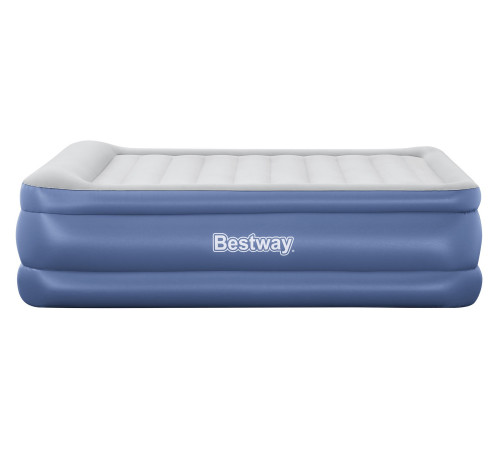 Матрац надувний Bestway 67690 з вбудованим електронасосом 203х152 см, синьо-сірий