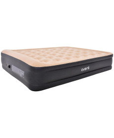 Матрац надувний AVENLI Queen High Raised 203x157 см, чорно-бежевий