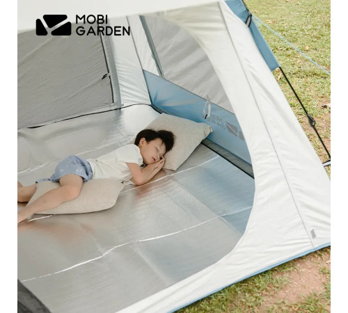 Килимок кемпінговий Mobi Garden Aluminium NX23663005 200 х 200 см, сріблястий Килимок кемпінговий Mobi Garden Aluminium NX23663005 200 х 200 см, сріблястий