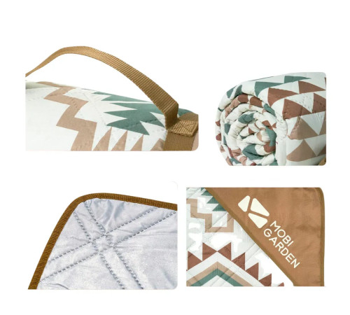 Килимок для пікніка Mobi Garden Ultrasound picnic NX22663020 200 х 200 см, хакі Килимок для пікніка Mobi Garden Ultrasound picnic NX22663020 200 х 200 см, хакі