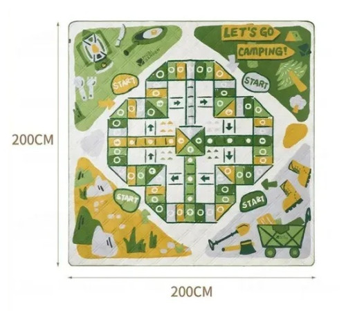 Килимок для пікніка Mobi Garden Camp NX23663021 200 х 200 см, зелений Килимок для пікніка Mobi Garden Camp NX23663021 200 х 200 см, зелений