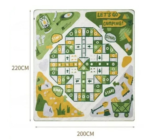Килимок для пікніка Mobi Garden Camp NX23663022 200 х 220 см, зелений Килимок для пікніка Mobi Garden Camp NX23663022 200 х 220 см, зелений