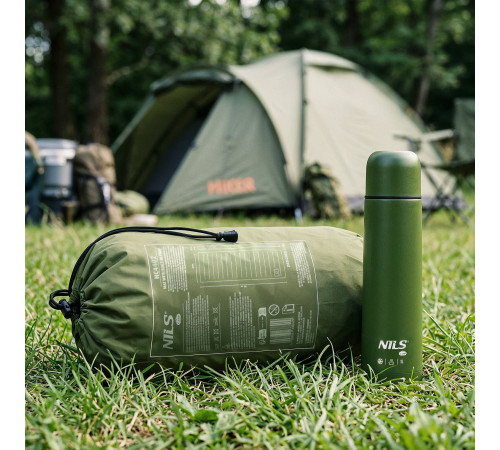 Матрац туристичний з вбудованим насосом NILS CAMP NC4402 190 х 63 х 10 см, зелений