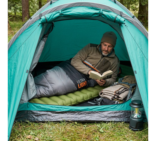 Матрац туристичний з вбудованим насосом NILS CAMP NC4402 190 х 63 х 10 см, зелений