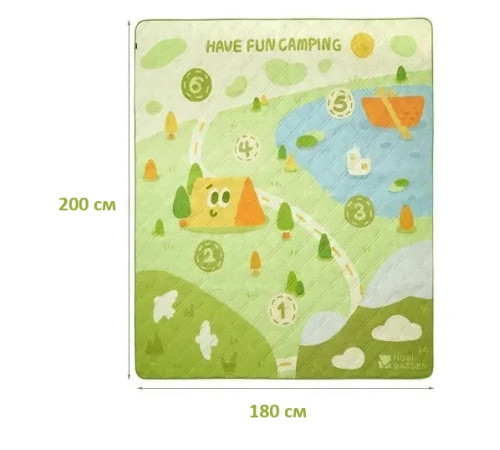 Килимок для пікніка Mobi Garden Fun picnic NX23663023 200 х 180, зелений Килимок для пікніка Mobi Garden Fun picnic NX23663023 200 х 180, зелений