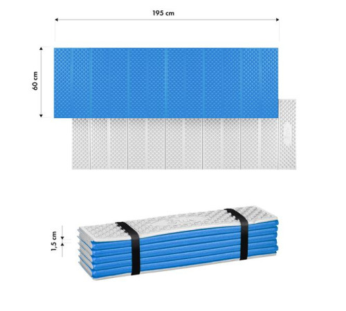 Килимок складаний NILS CAMP NC17103 195 см, блакитний