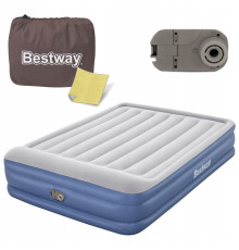 Матрац надувний Bestway 67630 203 x 152 x 46 см, синьо-сірий