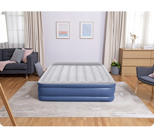 Матрац надувний Bestway 67630 203 x 152 x 46 см, синьо-сірий