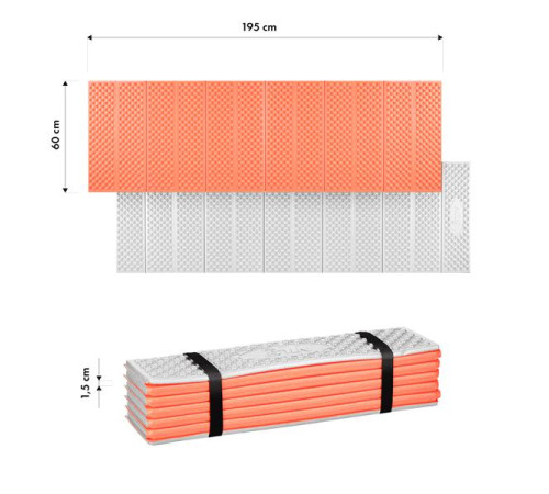 Килимок складаний NILS CAMP NC17103 195 см, помаранчевий