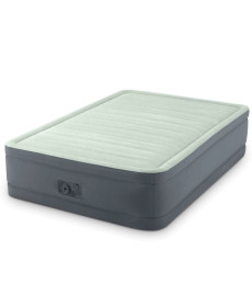 Матрац надувний INTEX 64904 191x137x46 см, сіро-бірюзовий