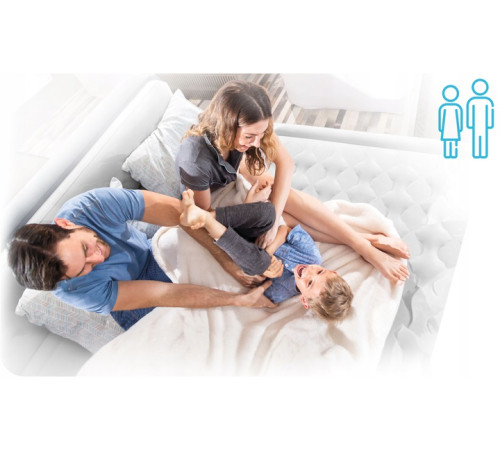 Матрац надувний INTEX 64904 191x137x46 см, сіро-бірюзовий Матрац надувний INTEX 64904 191x137x46 см, сіро-бірюзовий