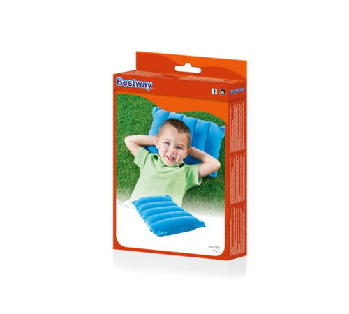 Подушка надувна Bestway 67485-blue 38x24 см, блакитна Подушка надувна Bestway 67485-blue 38x24 см, блакитна