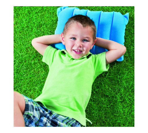 Подушка надувна Bestway 67485-blue 38x24 см, блакитна Подушка надувна Bestway 67485-blue 38x24 см, блакитна