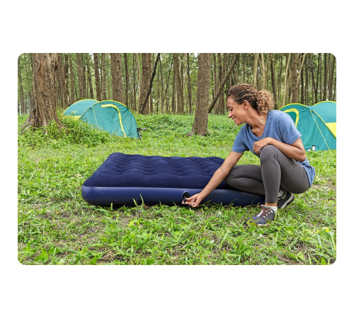 Матрац надувний з насосом Bestway 67002-62002 191 х 137 х 22 см, синій