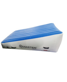 Мат похилий надувний MASTERJUMP 180 x 120 x 20-65 см - синьо-білий