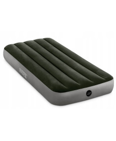 Матрац надувний INTEX 64760 191x76x25 см, сіро-зелений