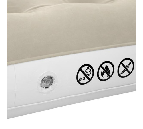 Матрац надувний двомісний NILS CAMP NC2803 203 х 152 х 22 см, бежевий