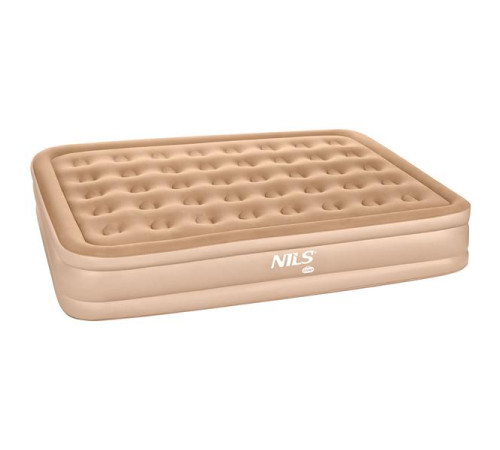 Матрац надувний двомісний NILS CAMP NC2808 з електронасосом 200 х 145 х 35, бежевий