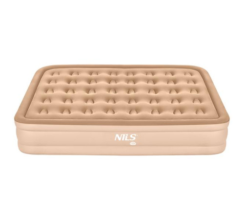 Матрац надувний двомісний NILS CAMP NC2808 з електронасосом 200 х 145 х 35, бежевий