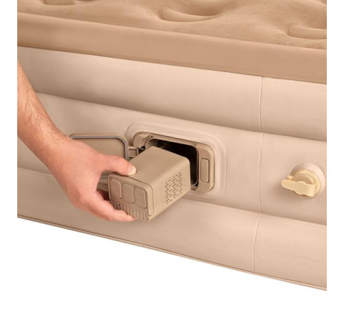 Матрац надувний двомісний NILS CAMP NC2808 з електронасосом 200 х 145 х 35, бежевий