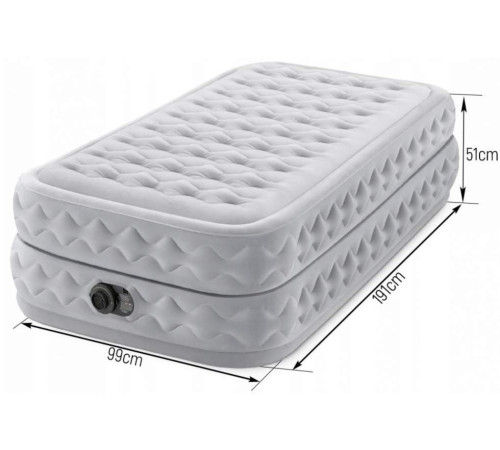 Матрац надувний INTEX 64488 191x99x51 см, сірий Матрац надувний INTEX 64488 191x99x51 см, сірий