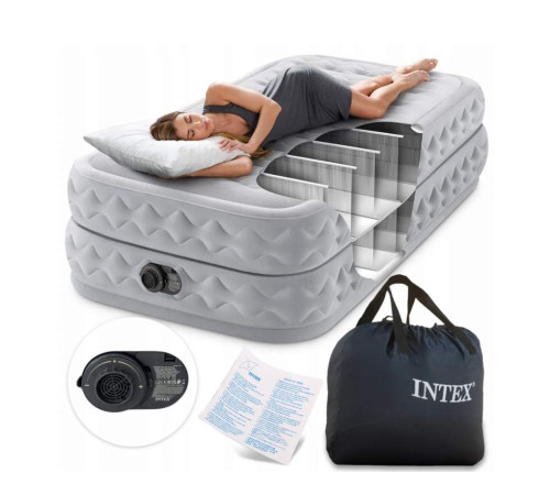 Матрац надувний INTEX 64488 191x99x51 см, сірий Матрац надувний INTEX 64488 191x99x51 см, сірий