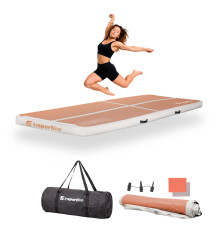 Килимок надувний Airtrack inSPORTline Airstunt 300x100x10 см, бежевий