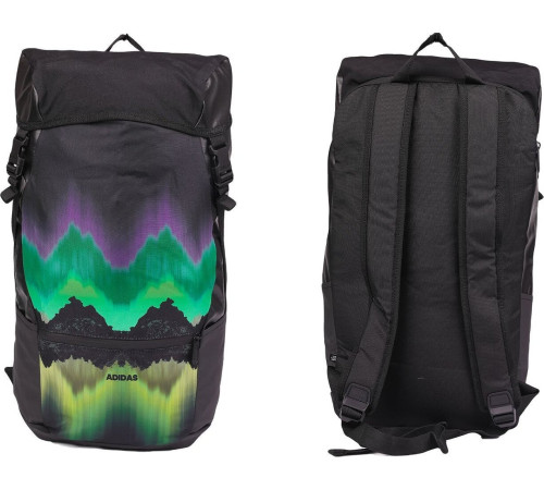 Шкільний міський спортивний рюкзак Adidas Street Camper чорно-зелений HN7760 Шкільний міський спортивний рюкзак Adidas Street Camper чорно-зелений HN7760