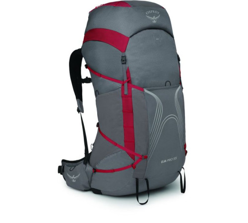 Рюкзак Osprey Eja Pro 55 dale grey/poinsettia red - WXS/S - сірий