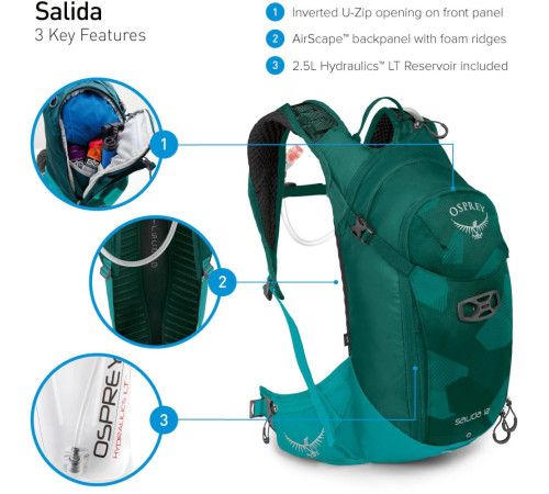 Рюкзак Osprey Salida 12 (без питної системи) Рюкзак Osprey Salida 12 (без питної системи)